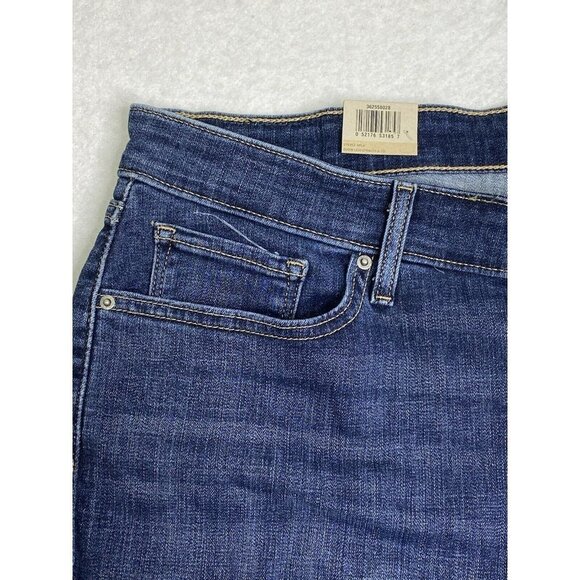 Levi's Women's Plus 711 Blue Denim Distressed Skinny Jeans Size 20W - Picture 5 of 11